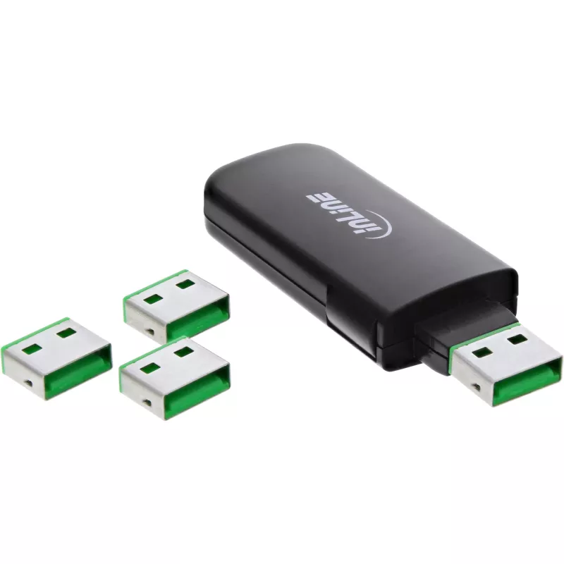 InLine 20er Nachfüllpackung für USB-Portblocker Grün 55723N