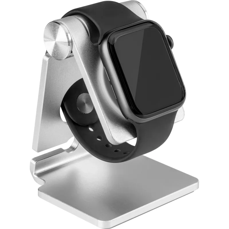 Holder InLine Aluminium Halterung für die Apple Watch Silber