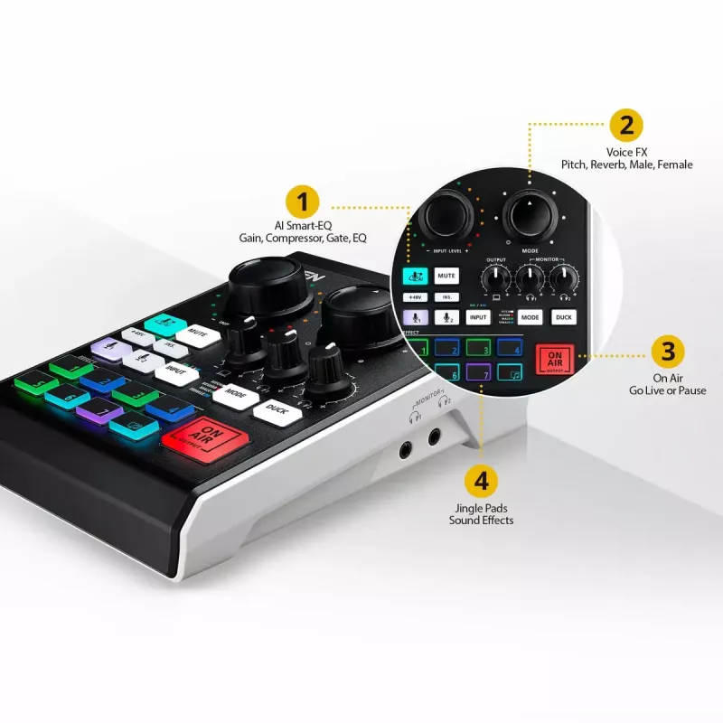 Audio Mixer ATEN MicLIVE 6-CH 6 Kanäle 24 Bit 96 kHz