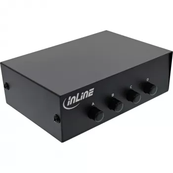 InLine Serieller Umschalter manuell 4-Port RS232 9-polig Sub-D Kabelgebunden