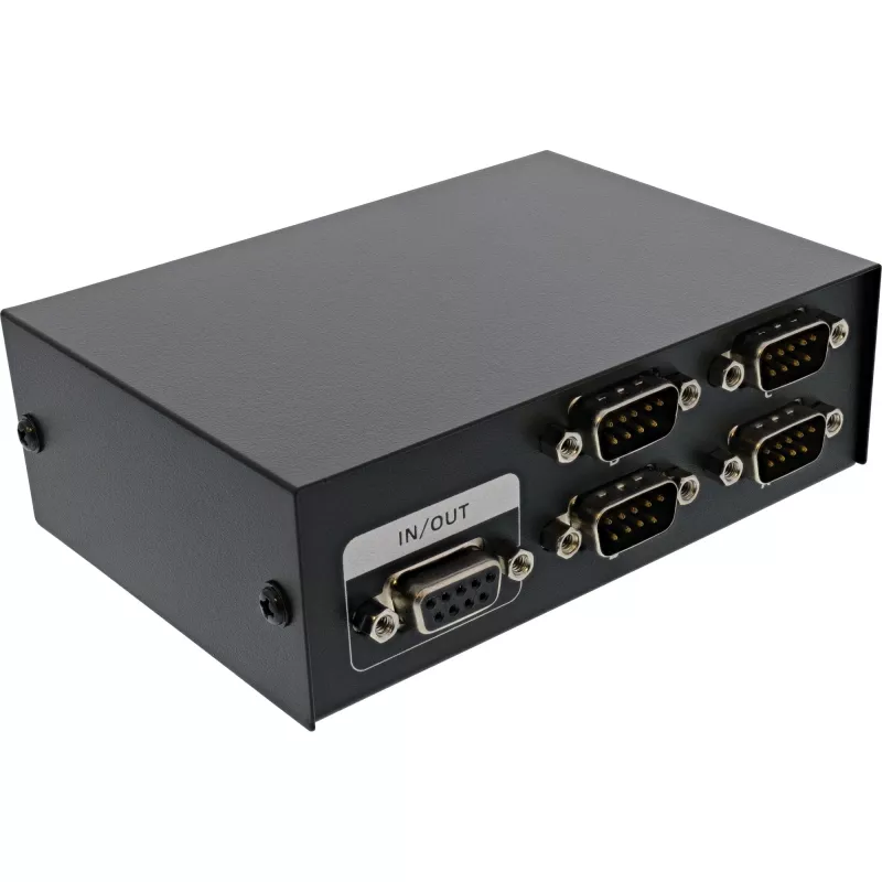 InLine Serieller Umschalter manuell 4-Port RS232 9-polig Sub-D Kabelgebunden
