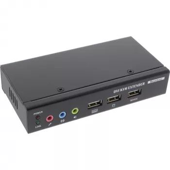 InLine DVI USB KVM Extender over TP Kabel with Audio up to 50m