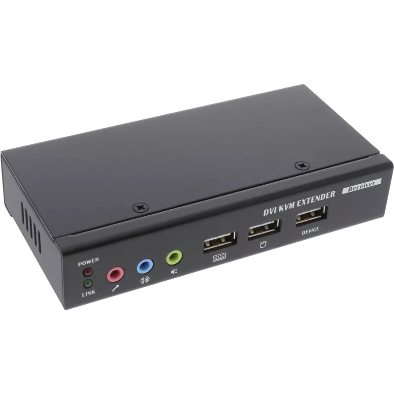 InLine DVI USB KVM Extender over TP Kabel with Audio up to 50m