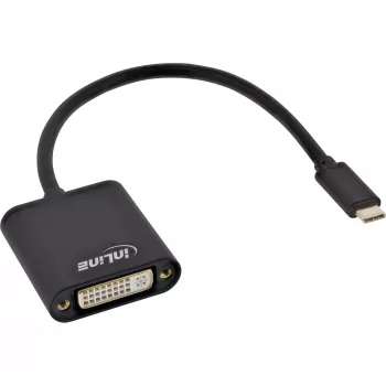 USB Display Konverter InLine 64103B USB-C Stecker auf DVI Buchse