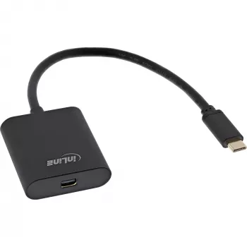 InLine USB-Display-Konverter, USB-C-Stecker auf Mini-DisplayPort, 4K/60Hz, schwarz