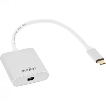USB Display Adapter InLine 64105S USB-C Stecker auf Mini DisplayPort 4K 60Hz Silber