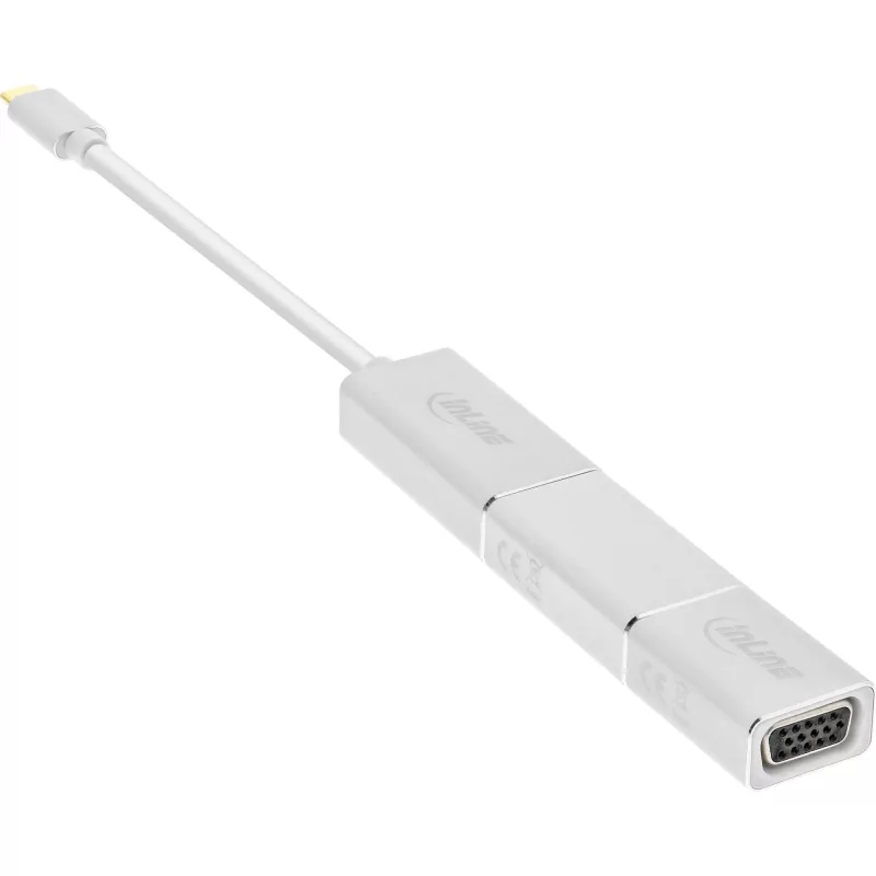 InLine USB Display Konverter Set 6-in-1, 4K/60Hz silber