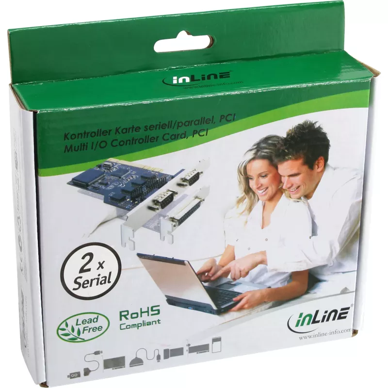 InLine PCI Multi-I/O-Controllerkarte 2 DB9 serielle Schnittstellen