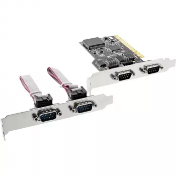InLine PCI Multi I/O Controller Card 4 DB9 serielle Anschlüsse