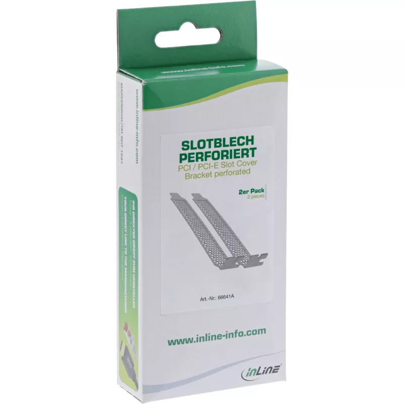 InLine PCI / PCI-E Blendenhalterung perforiert 2er-Set