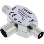 InLine Antennen-T-Verteiler für TV 1x Koax-Buchse auf 2x Koax-Stecker 69914