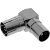 InLine Antennen-Koaxial-Adapter IEC Stecker auf Buchse abgewinkelt Metall 69915M