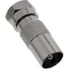 InLine Koaxialadapter F-Stecker SAT auf IEC-Stecker Antenne