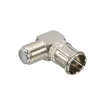 InLine Adapter F-Quick Stecker SAT auf F Buchse SAT gewinkelt 69923W