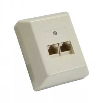 InLine ISDN Wanddose 2x RJ45 Buchse 2x 8 Port 69988B