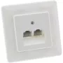 InLine ISDN Wandplatte 2x RJ45 Buchse 2x 8 Port 69989C