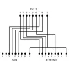 InLine Cat.5e ISDN T-Adapter RJ45 Stecker auf 2x RJ45 Buchse 15cm