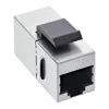 InLine RJ45-Modul Buchse-auf-Buchse SNAP-In Cat.6 STP, schwarz/silber