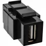 InLine USB 2.0 Snap-In Modul, USB 2.0 A Buchse/Buchse, weißes Gehäuse