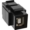 InLine USB 2.0 Snap-In Modul, USB 2.0 A Buchse/Buchse, weißes Gehäuse