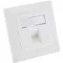InLine Rahmen-Set für 1x RJ45 Bu/LSA-Einsatz, Keystone SNAP-In, weiß RAL9010