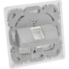 InLine Rahmen-Set für 1x RJ45 Bu/LSA-Einsatz, Keystone SNAP-In, weiß RAL9010