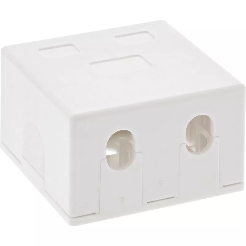 InLine Aufputzdose für Keystone 2x RJ45 weiß 76202B