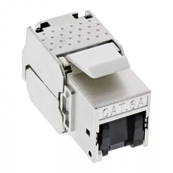 InLine RJ45 Keystone Jack Snap-In-Modul Cat.6a, mit Staubschutzabdeckung schwarz