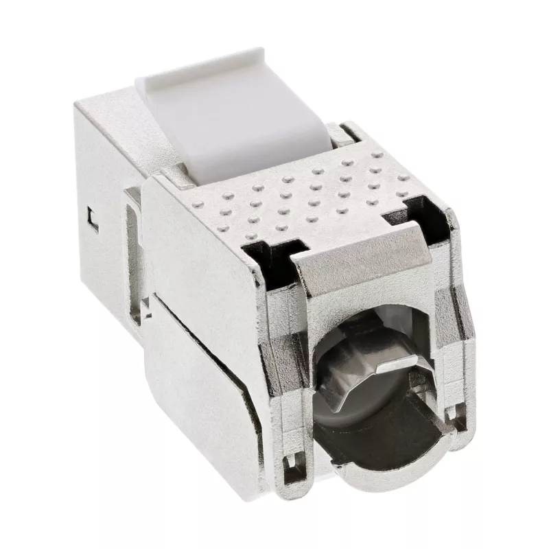 InLine RJ45 Keystone Jack Snap-In-Modul Cat.6a, mit Staubschutzabdeckung schwarz