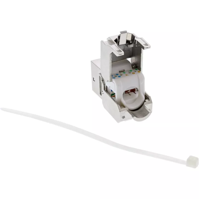 InLine RJ45 Keystone Jack Snap-In-Modul Cat.6a, mit Staubschutzabdeckung schwarz