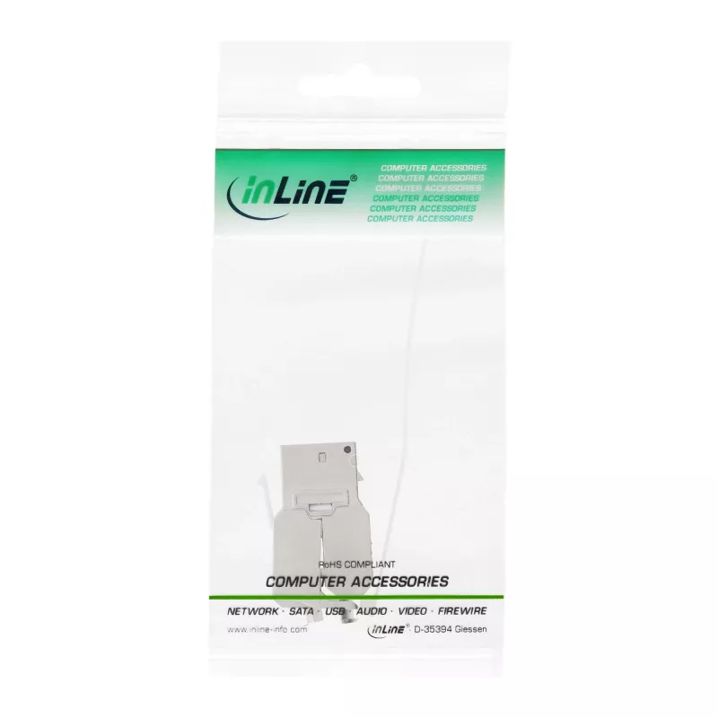 InLine RJ45 Keystone Jack Snap-In-Modul Cat.6a, mit Staubschutzabdeckung schwarz