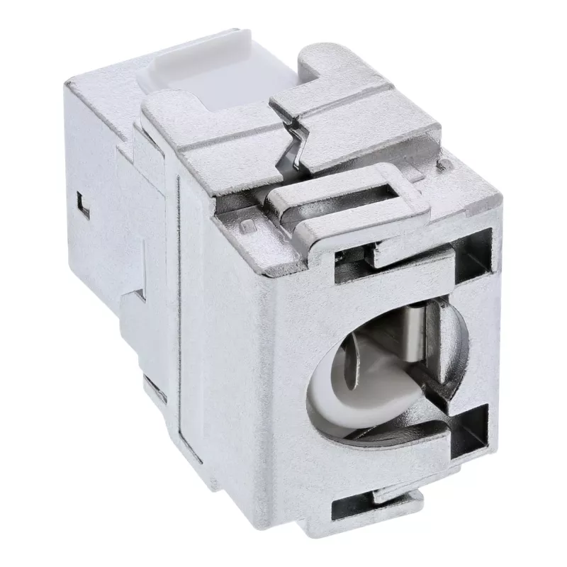 InLine Premium RJ45 Keystone Jack Snap-In-Modul Cat.6a, mit Staubschutzabdeckung