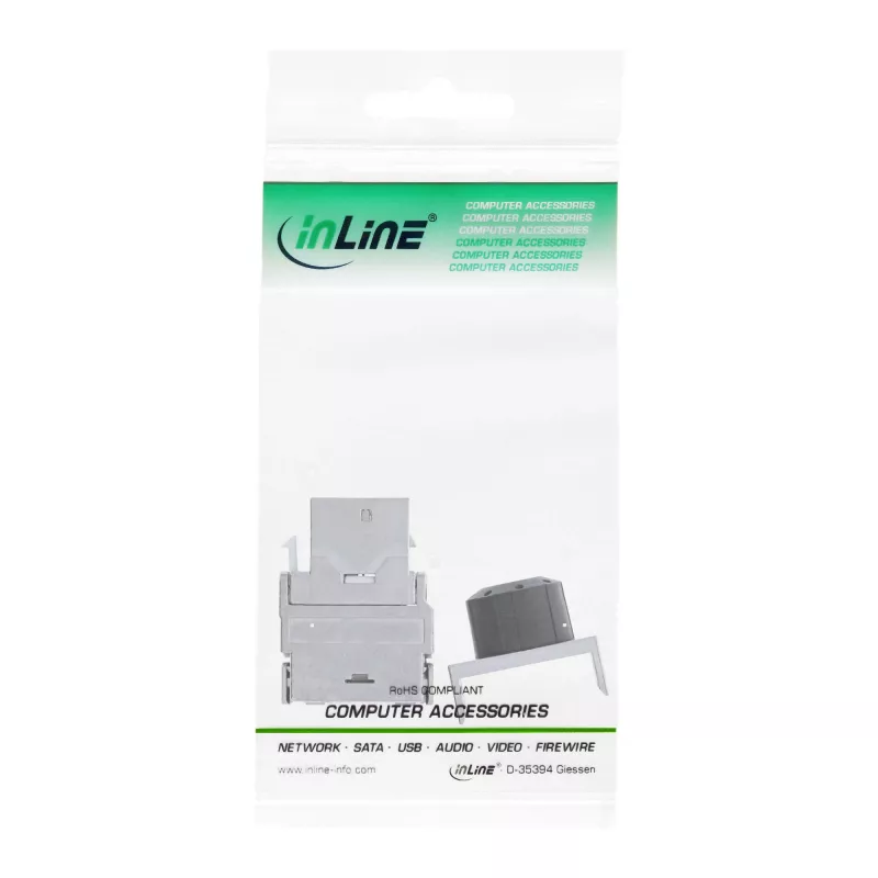 InLine Premium RJ45 Keystone Jack Snap-In-Modul Cat.6a, mit Staubschutzabdeckung