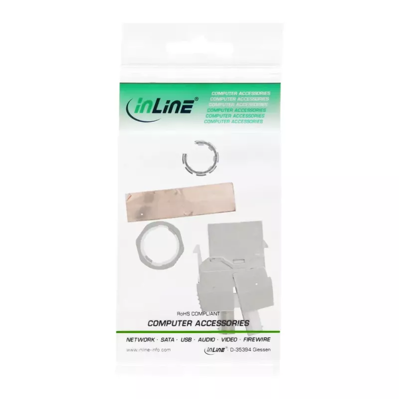 RJ45 Keystone Jack Snap-In Modul InLine 76202F Cat.6a