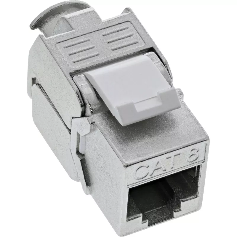 InLine RJ45 Keystone Jack Snap-In Modul Cat.8.1 Flach Metallisch 1 St.