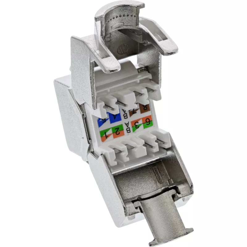 InLine RJ45 Keystone Jack Snap-In Modul Cat.8.1 Flach Metallisch 1 St.