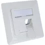 InLine Rahmenset für 2x RJ45 Keystone SNAP‑In, weiß RAL9010