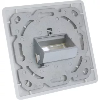 InLine Rahmenset für 2x RJ45 Keystone SNAP‑In, weiß RAL9010