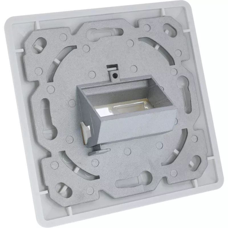 InLine Rahmenset für 2x RJ45 Keystone SNAP‑In, weiß RAL9010