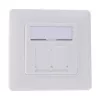 InLine Rahmenset für 2x RJ45 Keystone SNAP‑In, weiß RAL9010