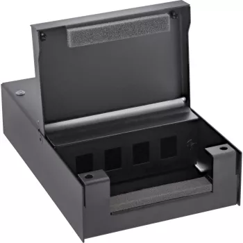 InLine Surface Mount Box für Keystone 4x RJ45 schwarz 76202X
