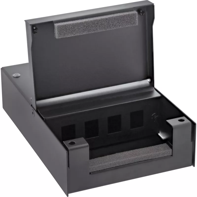 InLine Surface Mount Box für Keystone 4x RJ45 schwarz 76202X