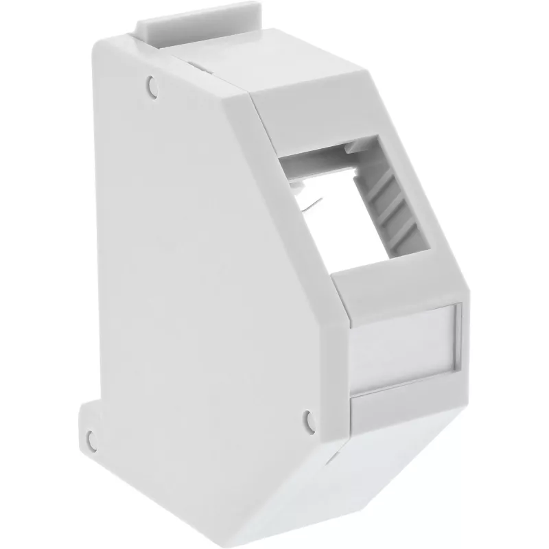 InLine Keystone-Halterung für Hutschiene, 1-Port, hellgrau