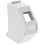 InLine Keystone-Halterung für Hutschiene, 1-Port, hellgrau
