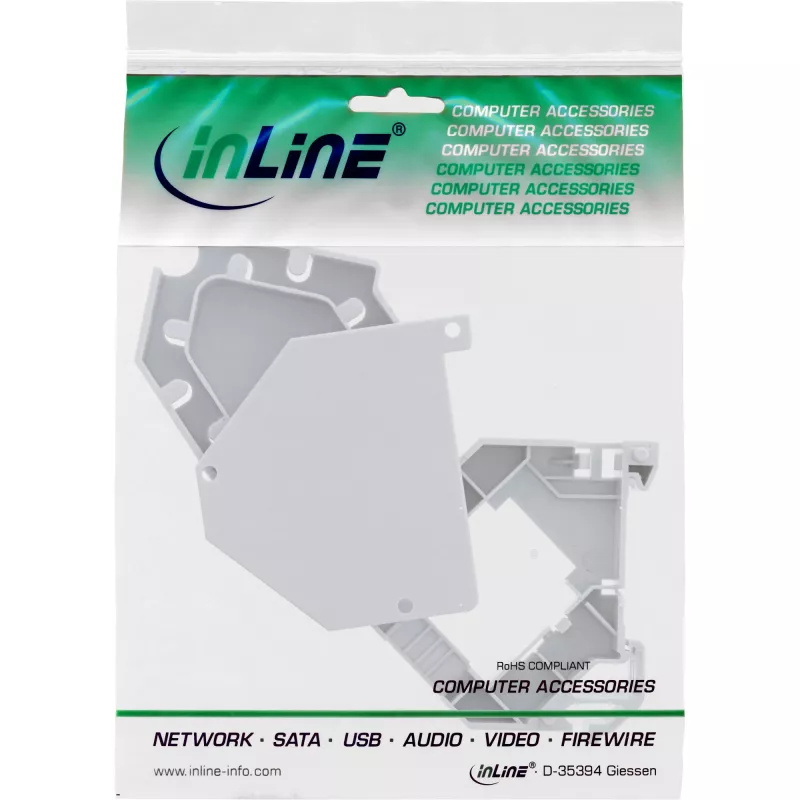 InLine Keystone SNAP-In Glasfaser-Keystone-Modulhalter, 1-Port für Hutschiene