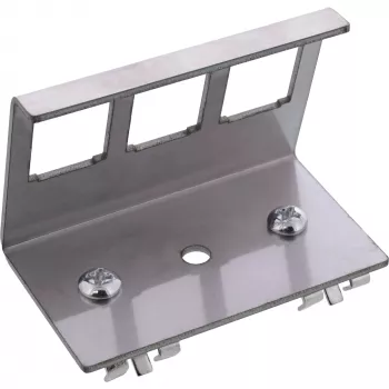 InLine 76203E Metall Keystone Snap-In Hutschienenhalterung, 3-fach