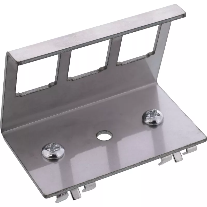 InLine 76203E Metall Keystone Snap-In Hutschienenhalterung, 3-fach