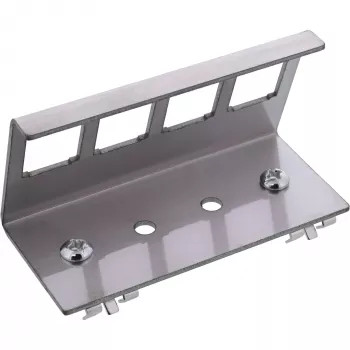 InLine 76203F Metall Keystone snap-in Hutschienen-Montagehalterung, 4-fach