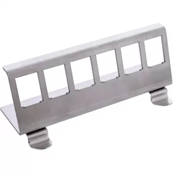 InLine 76203G Metall Keystone Snap-In Hutschienen-Montagehalterung, 6-Port