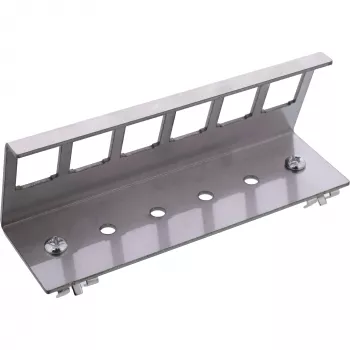 InLine 76203G Metall Keystone Snap-In Hutschienen-Montagehalterung, 6-Port